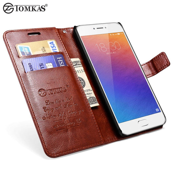 TOMKAS Original Case For Meizu M3 Note Phone Coque Luxury PU Leather Wallet Stand Flip Bag Cover For Meizu M3 Note Cases