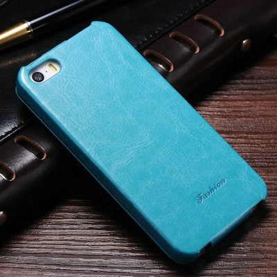 Flip PU Leather Case for iPhone 5s 5 S SE Retro Back Cover Coque with Fashion Logo Phone Bag Cases For iPhone 5 5SE Luxury