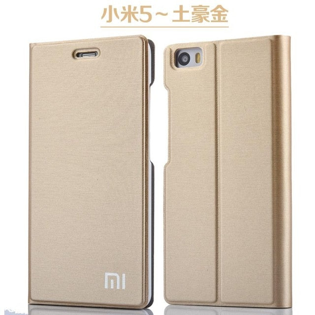 New Arrive! For Xiaomi Mi5 Phone Case Luxury Slim Style Flip Leather Case For Xiaomi Mi 5 /m5 Cover Bag