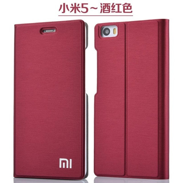 New Arrive! For Xiaomi Mi5 Phone Case Luxury Slim Style Flip Leather Case For Xiaomi Mi 5 /m5 Cover Bag