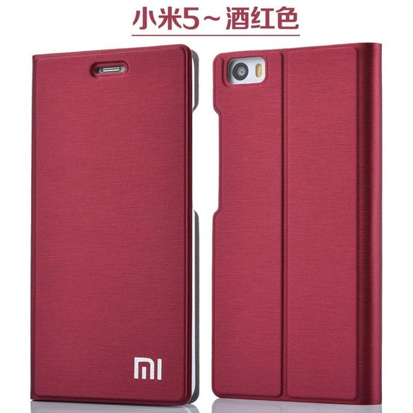 New Arrive! For Xiaomi Mi5 Phone Case Luxury Slim Style Flip Leather Case For Xiaomi Mi 5 /m5 Cover Bag