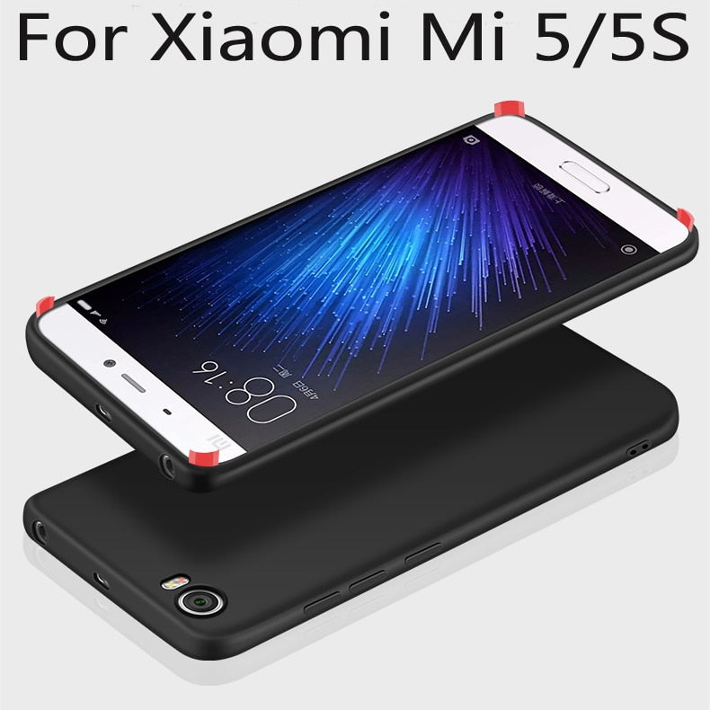 Soft Silicone case For Xiaomi Mi 5 5S Slim Frosted TPU Protective back cover cases for xiaomi mi5 mi 5s Full cover phone shell