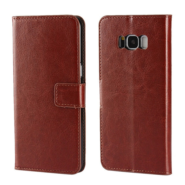 For A3 A5 A7 J3 J5 J7 2016 2017 Case Leather Flip Wallet Cover for Samsung Galaxy S8 Plus S6 S7 Edge S5 S4 S3 Grand Prime Coque