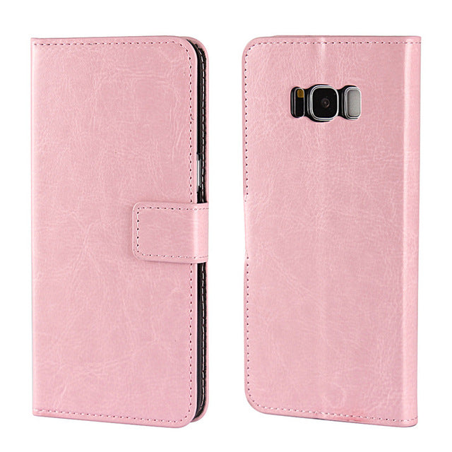 For A3 A5 A7 J3 J5 J7 2016 2017 Case Leather Flip Wallet Cover for Samsung Galaxy S8 Plus S6 S7 Edge S5 S4 S3 Grand Prime Coque