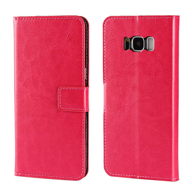 For A3 A5 A7 J3 J5 J7 2016 2017 Case Leather Flip Wallet Cover for Samsung Galaxy S8 Plus S6 S7 Edge S5 S4 S3 Grand Prime Coque