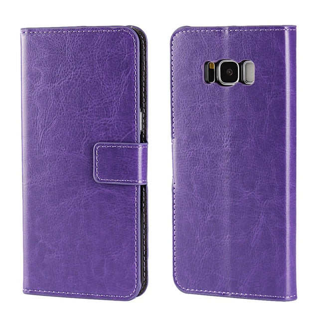 For A3 A5 A7 J3 J5 J7 2016 2017 Case Leather Flip Wallet Cover for Samsung Galaxy S8 Plus S6 S7 Edge S5 S4 S3 Grand Prime Coque