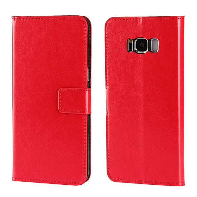 For A3 A5 A7 J3 J5 J7 2016 2017 Case Leather Flip Wallet Cover for Samsung Galaxy S8 Plus S6 S7 Edge S5 S4 S3 Grand Prime Coque