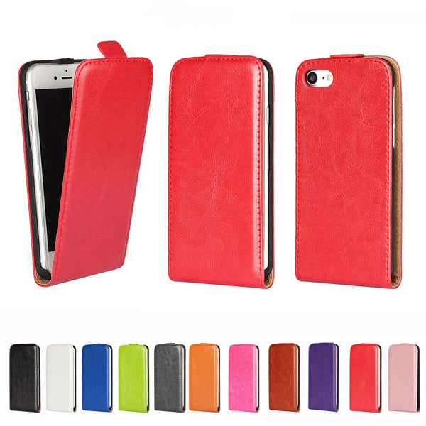 Retro Luxury Mobile Phone Bags Cases Crazy Horse Flip Cover PU Leather Case For iPhone 8 7 7Plus 6G 6S Plus 5G 5S SE 5C 4S