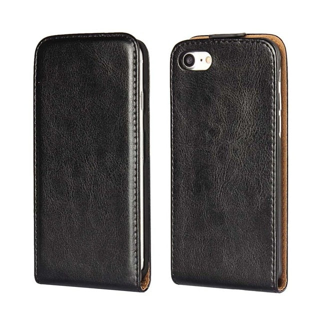Retro Luxury Mobile Phone Bags Cases Crazy Horse Flip Cover PU Leather Case For iPhone 8 7 7Plus 6G 6S Plus 5G 5S SE 5C 4S