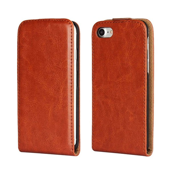 Retro Luxury Mobile Phone Bags Cases Crazy Horse Flip Cover PU Leather Case For iPhone 8 7 7Plus 6G 6S Plus 5G 5S SE 5C 4S