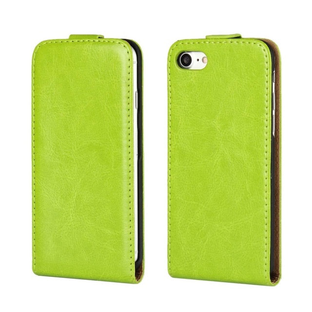 Retro Luxury Mobile Phone Bags Cases Crazy Horse Flip Cover PU Leather Case For iPhone 8 7 7Plus 6G 6S Plus 5G 5S SE 5C 4S