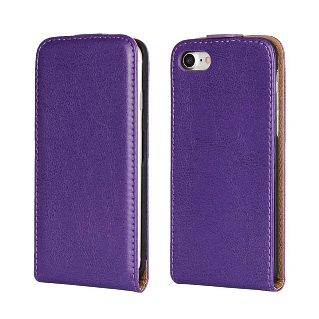 Retro Luxury Mobile Phone Bags Cases Crazy Horse Flip Cover PU Leather Case For iPhone 8 7 7Plus 6G 6S Plus 5G 5S SE 5C 4S