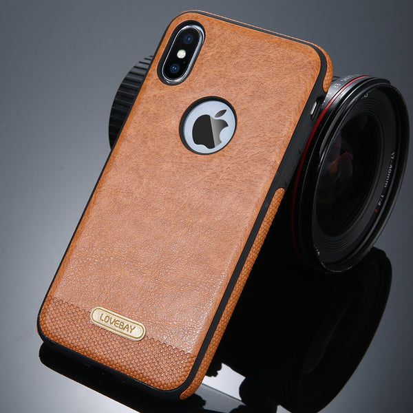 Lovebay For iPhone X Phone Case Luxury PU Leather Soft Silicon TPU Back Cover Cases Coque For iPhone 5 5S SE 6 6S 7 7 Plus