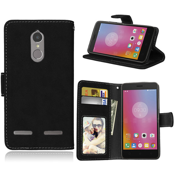 For Lenovo K 6 High quality Matter Wallet Leather Case For Lenovo K6 / K6 Power Cases Flip Mobile Phone Cover With Card Holder