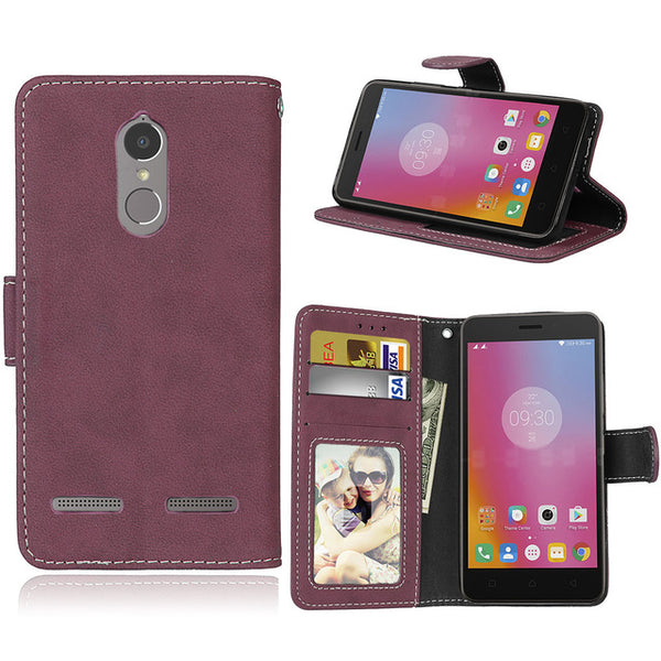 For Lenovo K 6 High quality Matter Wallet Leather Case For Lenovo K6 / K6 Power Cases Flip Mobile Phone Cover With Card Holder