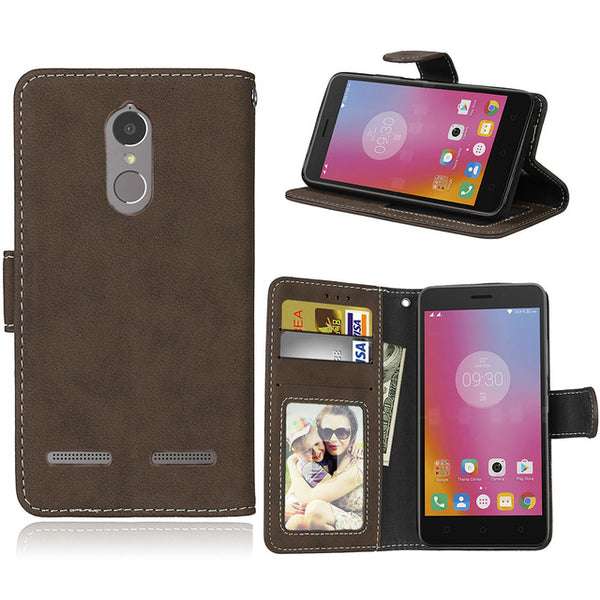 For Lenovo K 6 High quality Matter Wallet Leather Case For Lenovo K6 / K6 Power Cases Flip Mobile Phone Cover With Card Holder