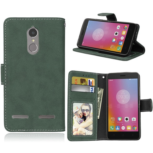 For Lenovo K 6 High quality Matter Wallet Leather Case For Lenovo K6 / K6 Power Cases Flip Mobile Phone Cover With Card Holder
