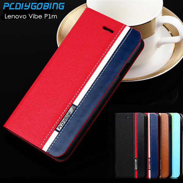 Lenovo P1m Business & Fashion Flip Leather Cover Case For Lenovo Vibe P1m lenovo p1ma40 Case Mobile Phone Cover Mixed card slot