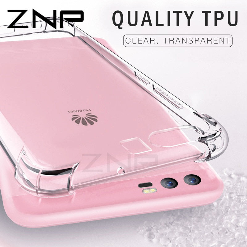ZNP Luxury Anti-knock Transparent Cases For Huawei P10 Plus P10 P9 Lite 2017 Silicone Phone Cover For Huawei P10 P9 Case Capa