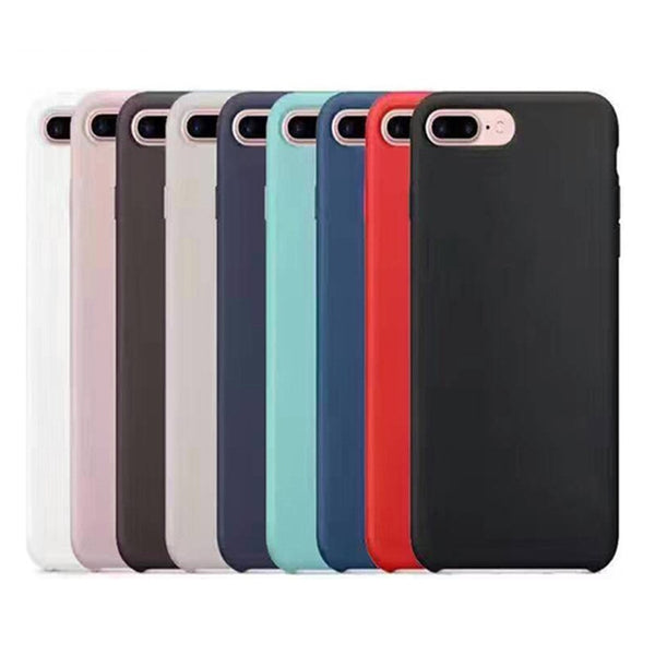 Luxury Plain Mobile Phone Cases For iPhone 7 7Plus/8 8Plus Soft TPU Phone Shell Silicone Soft Cover Phone Case Cover 20 Colors