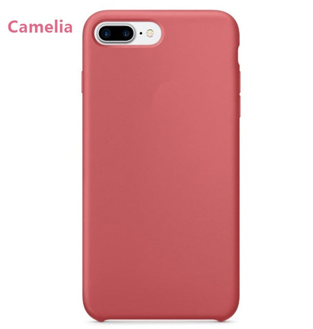Luxury Plain Mobile Phone Cases For iPhone 7 7Plus/8 8Plus Soft TPU Phone Shell Silicone Soft Cover Phone Case Cover 20 Colors