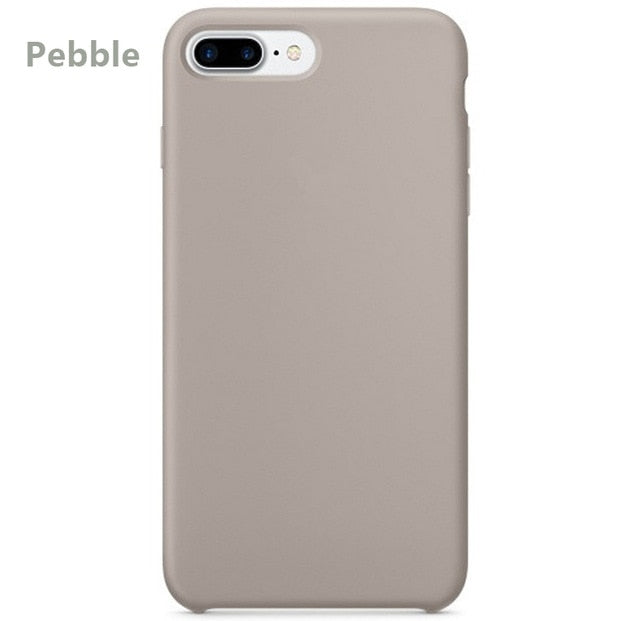 Luxury Plain Mobile Phone Cases For iPhone 7 7Plus/8 8Plus Soft TPU Phone Shell Silicone Soft Cover Phone Case Cover 20 Colors