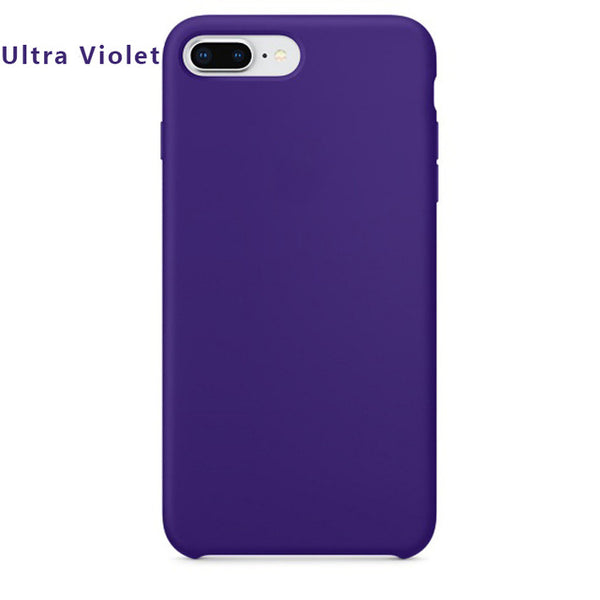 Luxury Plain Mobile Phone Cases For iPhone 7 7Plus/8 8Plus Soft TPU Phone Shell Silicone Soft Cover Phone Case Cover 20 Colors