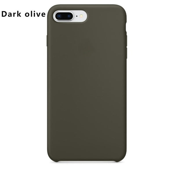 Luxury Plain Mobile Phone Cases For iPhone 7 7Plus/8 8Plus Soft TPU Phone Shell Silicone Soft Cover Phone Case Cover 20 Colors