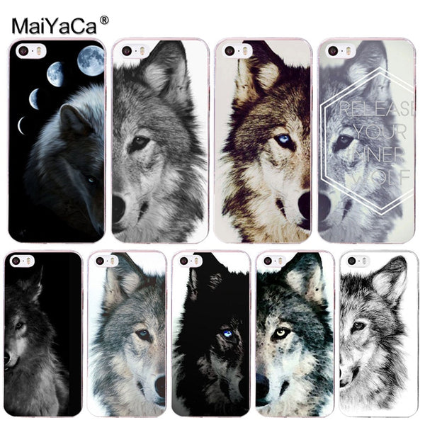 MaiYaCa Animal half wolf  Fashion Fun Dynamic phone case for Apple iPhone 8 7 6 6S Plus X 5 5S SE 5C 4 4S Mobile Cover