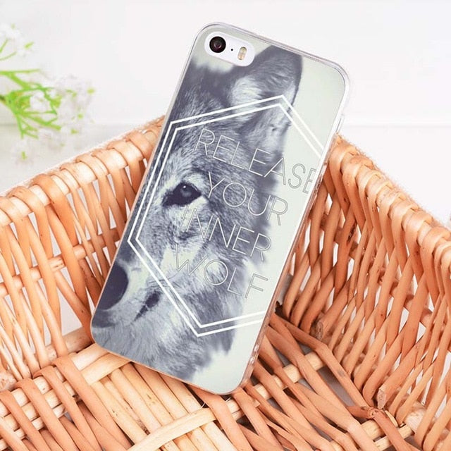 MaiYaCa Animal half wolf  Fashion Fun Dynamic phone case for Apple iPhone 8 7 6 6S Plus X 5 5S SE 5C 4 4S Mobile Cover