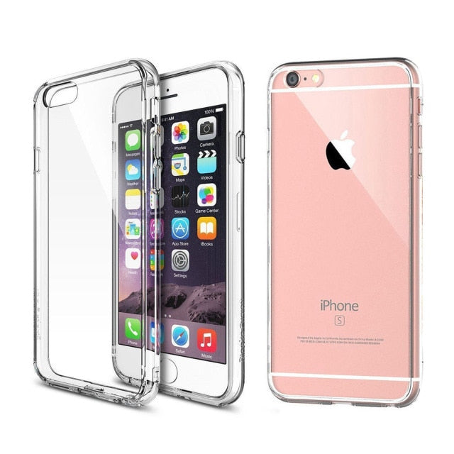 New Transparent Clear Case Soft TPU Case Silicone Cover Ultra Thin Mobile Phone Case for IPhone 8 5 5s 6 6s Plus 7 7plus 8 Plus