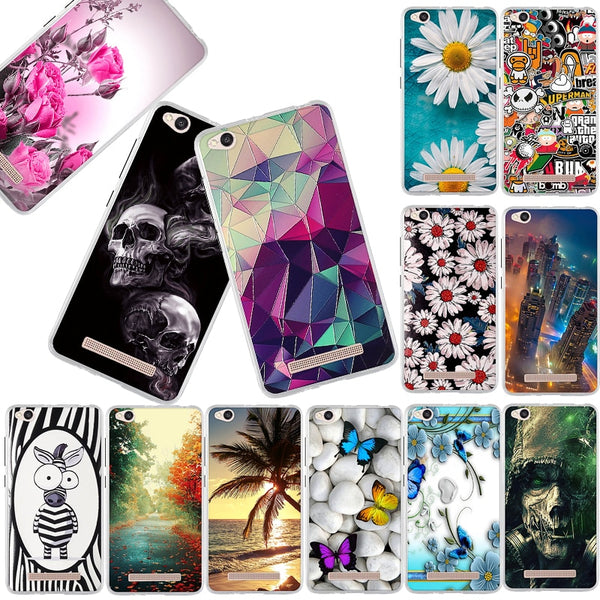 Phone Case For Xiaomi Redmi 4A Case 5.0'' Luxury Fashion 3D Painted TPU Soft Silicone Cover For Redmi 4A 4 A Back Cover Fundas