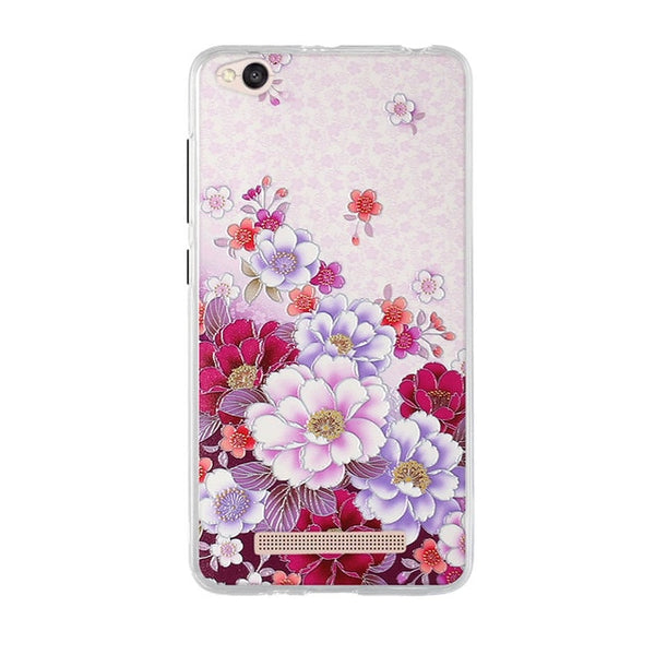 Phone Case For Xiaomi Redmi 4A Case 5.0'' Luxury Fashion 3D Painted TPU Soft Silicone Cover For Redmi 4A 4 A Back Cover Fundas