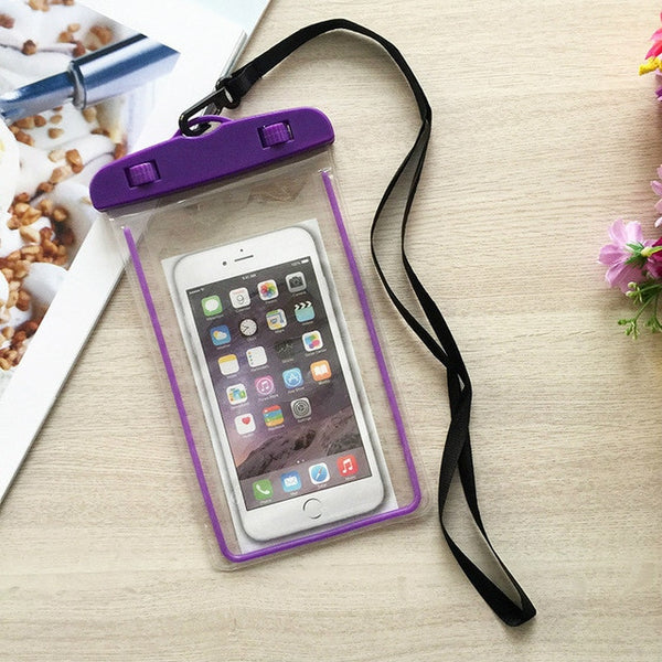 new 1 piece 5.99 inch Mobile Phone Pouch Waterproof Bag Underwater Dry Case Cover For Canoe Kayak Rafting Camp Swiming Drifting