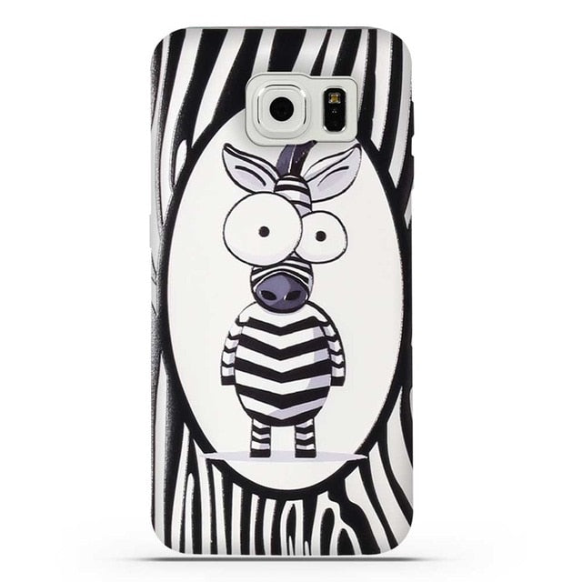 For Coque Samsung S6 Case 3D Relief Printing Silicone TPU Cover For Galaxy S6 Phone Case For Coque Samsung Galaxy S6 S 6 Bag
