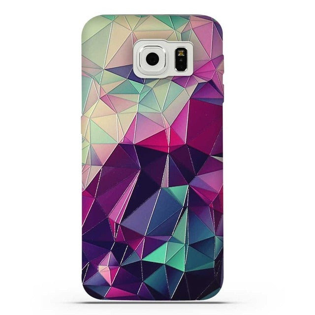 For Coque Samsung S6 Case 3D Relief Printing Silicone TPU Cover For Galaxy S6 Phone Case For Coque Samsung Galaxy S6 S 6 Bag