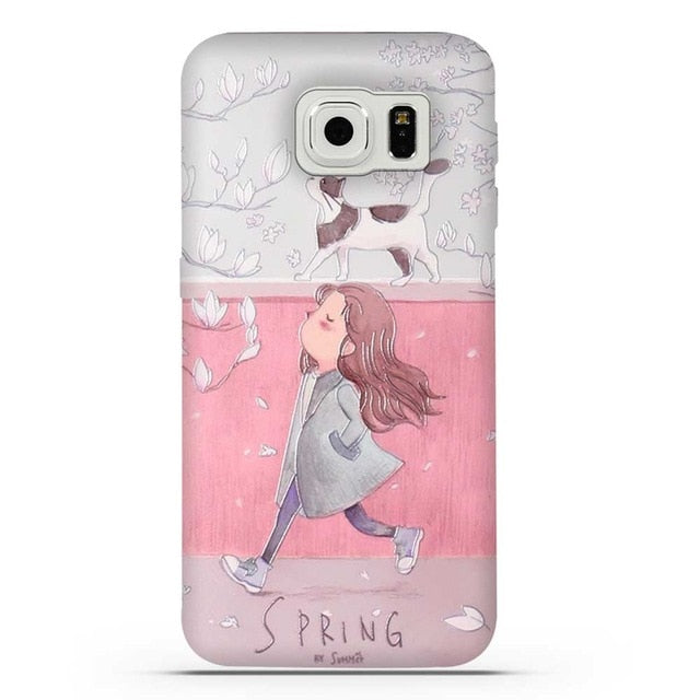 For Coque Samsung S6 Case 3D Relief Printing Silicone TPU Cover For Galaxy S6 Phone Case For Coque Samsung Galaxy S6 S 6 Bag