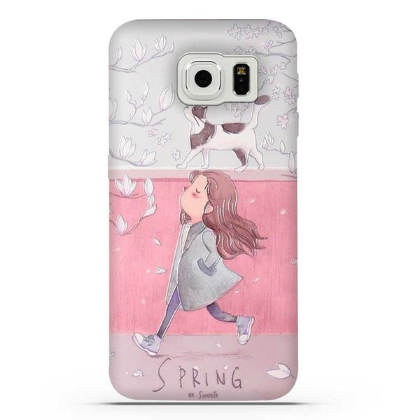 For Coque Samsung S6 Case 3D Relief Printing Silicone TPU Cover For Galaxy S6 Phone Case For Coque Samsung Galaxy S6 S 6 Bag