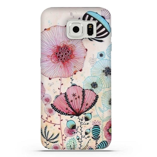 For Coque Samsung S6 Case 3D Relief Printing Silicone TPU Cover For Galaxy S6 Phone Case For Coque Samsung Galaxy S6 S 6 Bag