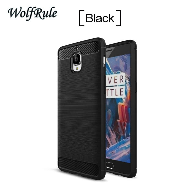OnePlus 3t Case Oneplus 3 Cover Soft Silicone WolfRule Brushed Style Case For Oneplus 3T Cover One plus 3 Three Phone Bag