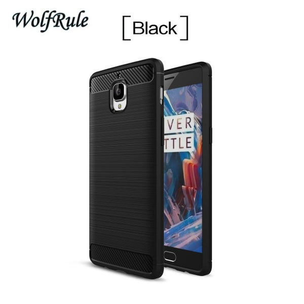 OnePlus 3t Case Oneplus 3 Cover Soft Silicone WolfRule Brushed Style Case For Oneplus 3T Cover One plus 3 Three Phone Bag