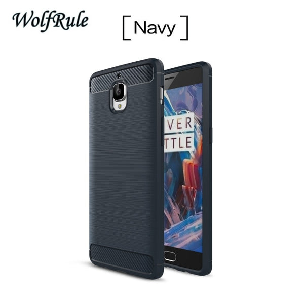 OnePlus 3t Case Oneplus 3 Cover Soft Silicone WolfRule Brushed Style Case For Oneplus 3T Cover One plus 3 Three Phone Bag