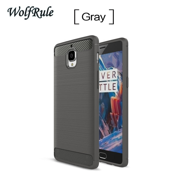 OnePlus 3t Case Oneplus 3 Cover Soft Silicone WolfRule Brushed Style Case For Oneplus 3T Cover One plus 3 Three Phone Bag