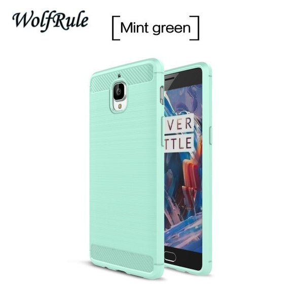 OnePlus 3t Case Oneplus 3 Cover Soft Silicone WolfRule Brushed Style Case For Oneplus 3T Cover One plus 3 Three Phone Bag