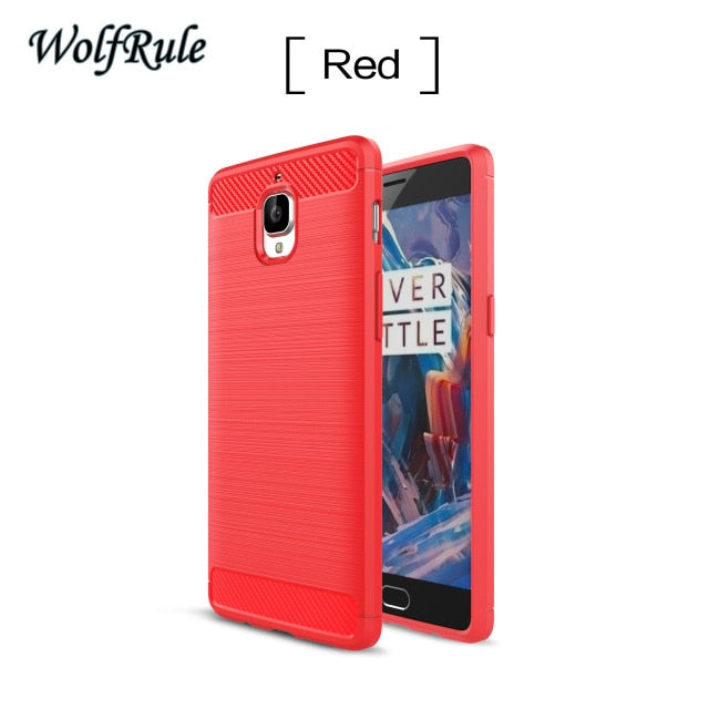 OnePlus 3t Case Oneplus 3 Cover Soft Silicone WolfRule Brushed Style Case For Oneplus 3T Cover One plus 3 Three Phone Bag