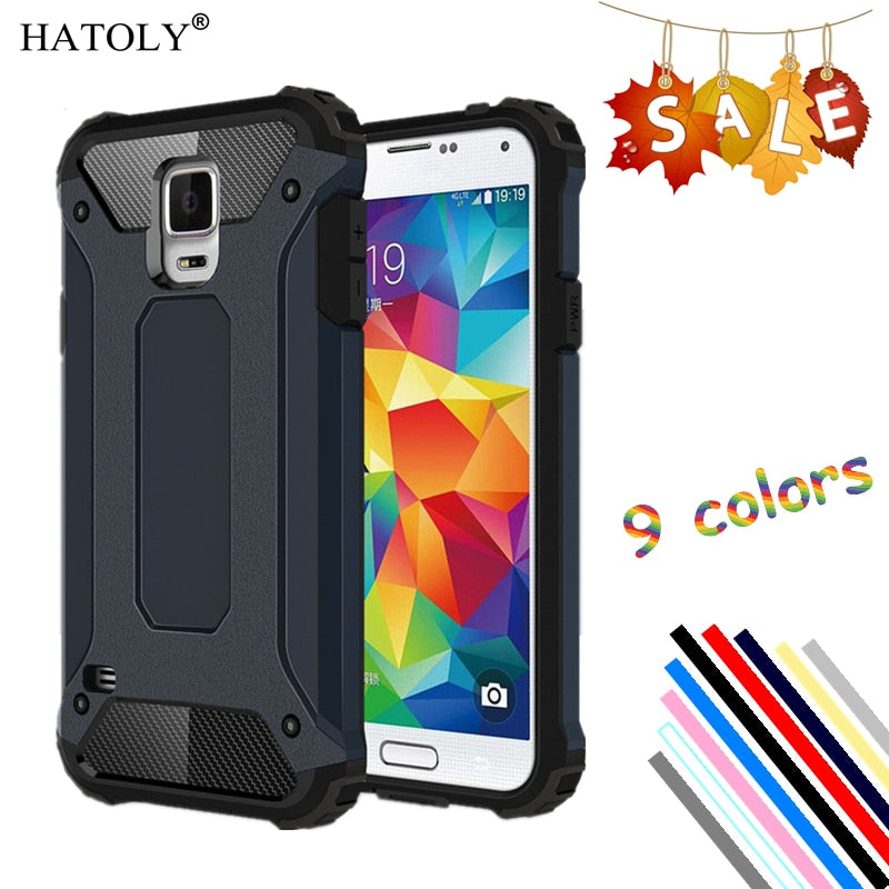HATOLY sFor Cover Samsung Galaxy S5 Case Silicone Rubber Armor Hard Back Phone Case For Samsung Galaxy S5 Cover For Samsung S5 <