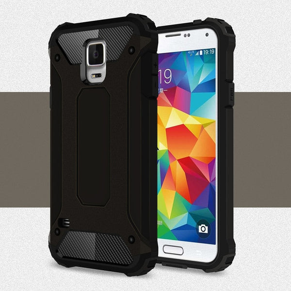 HATOLY sFor Cover Samsung Galaxy S5 Case Silicone Rubber Armor Hard Back Phone Case For Samsung Galaxy S5 Cover For Samsung S5 <