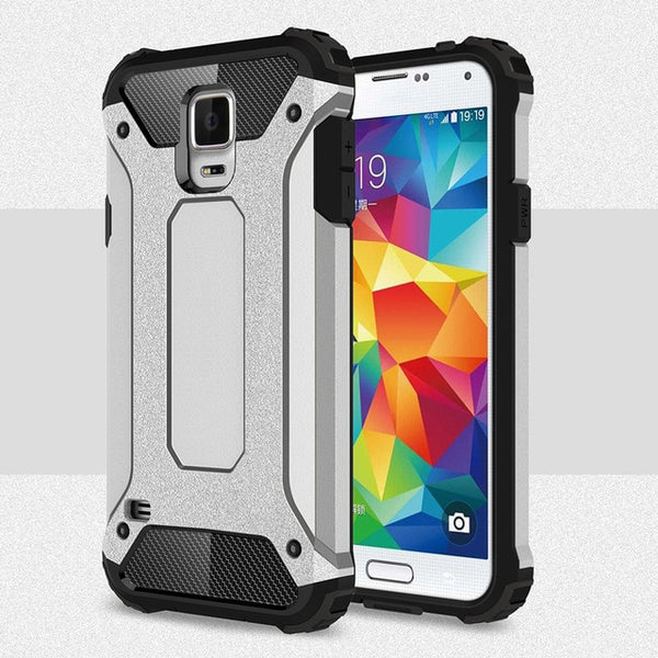 HATOLY sFor Cover Samsung Galaxy S5 Case Silicone Rubber Armor Hard Back Phone Case For Samsung Galaxy S5 Cover For Samsung S5 <
