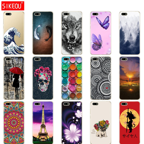 Silicone case For Huawei Honor 7A Case 5.45" inch Soft Phone Case on Huawei Honor 7A 7 A DUA-L22 Russian Back Cover Coque bumper