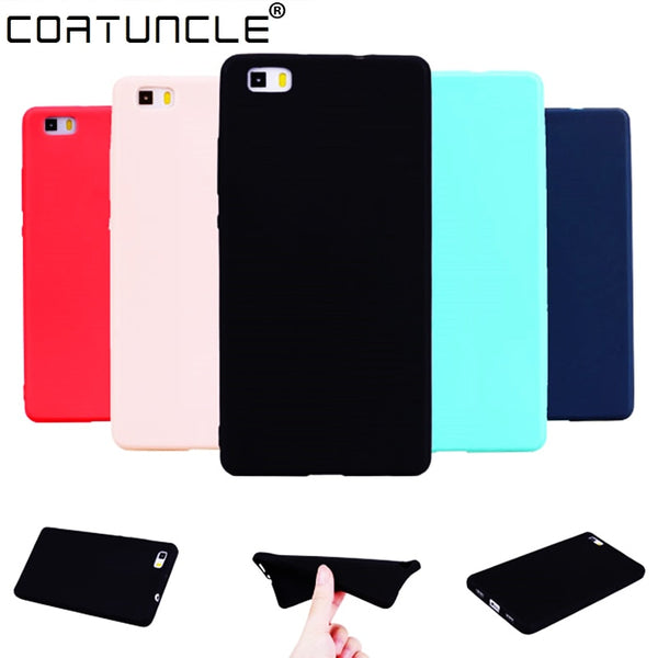 COATUNCLE TPU Soft Cases Huawei P8 lite Case Slim 360 Protect Candy Color Silicon Back Cover Huawei P8 Lite Case Phone case